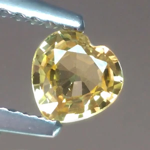 0.53cts Heart Ceylon Natural Yellow Sapphire Loose Genuine Gemstones - Picture 1 of 3