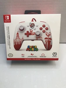 PowerA Enhanced Wired Controller for Nintendo Switch - Mario Red/White - New - Picture 1 of 6