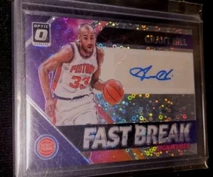 GRANT HILL 2018-19 DONRUSS OPTIC FAST BREAK SIGNATURES DETROIT PISTONS HOF - Picture 1 of 2
