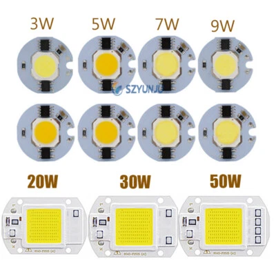 LED COB 110V 220V 9W 20W 30W 50W LED Bulb Input Smart IC Flood Light Spotlight - Image 1 of 4