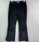 Old Navy Extra High Rise Flare Pants Womens 10 Black Trouser Velvet Stretch