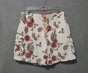 Daniel Cremieux Herren gefütterte Badehose Gr. L weiß Blumen Kordelzug Tropical - Bild 1 von 9