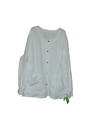 Chaqueta Médica Landau Blanca Manga Larga 5XL Nueva Foto 1 de 3