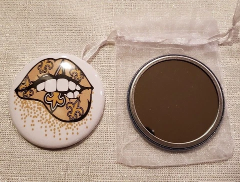 Pocket Purse Mirror New Orleans Saints Cover