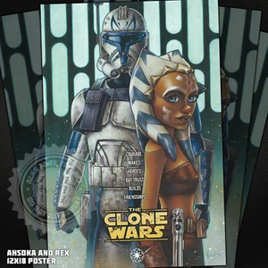 Ahsoka and Rex Poster - Original Star Wars: The Clone Wars Movie Poster Art - Picture 1 of 3