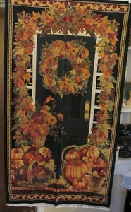 Fabric Quilt Quilting Door Panel Harvest Timeless Treasures SoHo Pumpkins Autumn - Picture 1 of 5