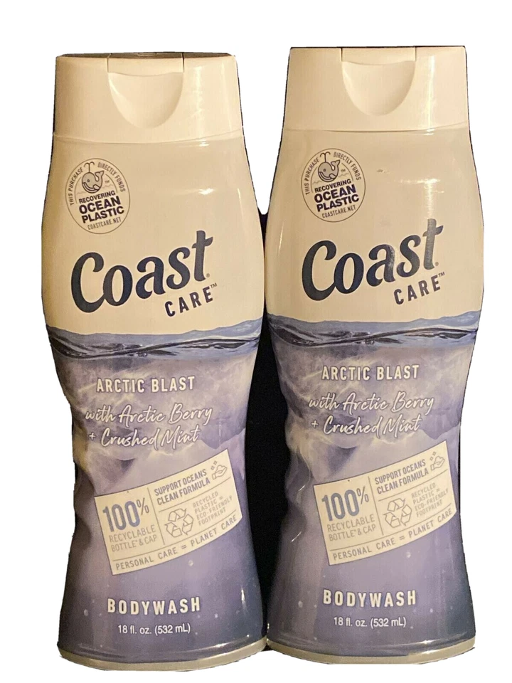 Coast Care Body Wash Arctic Blast Berry & Mint Soap 18oz