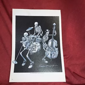 Rockin Jelly Bean Print Lowbrow 12” x 8.5” Black +White RUDE CATS 2009 - Picture 1 of 3