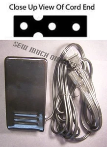 FOOT CONTROL PEDAL W/ Cord Necchi 3010A 3101 3102 304 3204FB 3205FA 3354 3355 + - Picture 1 of 5