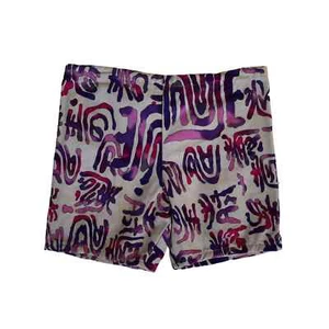 Vintage 60s Boy's Mod Cotton Swim Trunks Cabana Shorts Waist 28" - Picture 1 of 8