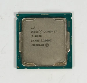 (Missing Cap) Intel Core i7-8700 SR3QS 3.2GHz Six-Core 12MB LGA 1151 Desktop CPU - Picture 1 of 4