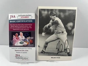 Nolan Ryan Signed Hall of Famer Texas Rangers Autographed Photo JSA 3.5x5.5 - Picture 1 of 3