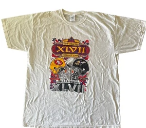 Super Bowl XLVII 2013 Baltimore Ravens vs San Francisco 49ers Shirt Size XL - Picture 1 of 5