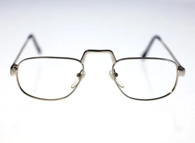 Gafas vintage para hombre con marco de metal plateado-sin lentes-circa 1980-14g Foto 1 de 4