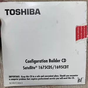 Toshiba Configuration Builders CD Satelite 1675CDS 1695CDT - Picture 1 of 2