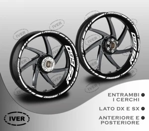 Adesivi cerchi aprilia rs660 white bianco moto 2020 2023 - Imagen 1 de 3