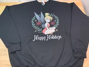 Neu Disney Tinker Bell Damen-Sweatshirt Größe 2XL sagt Happy Holidays - süß!!* - Bild 1 von 4
