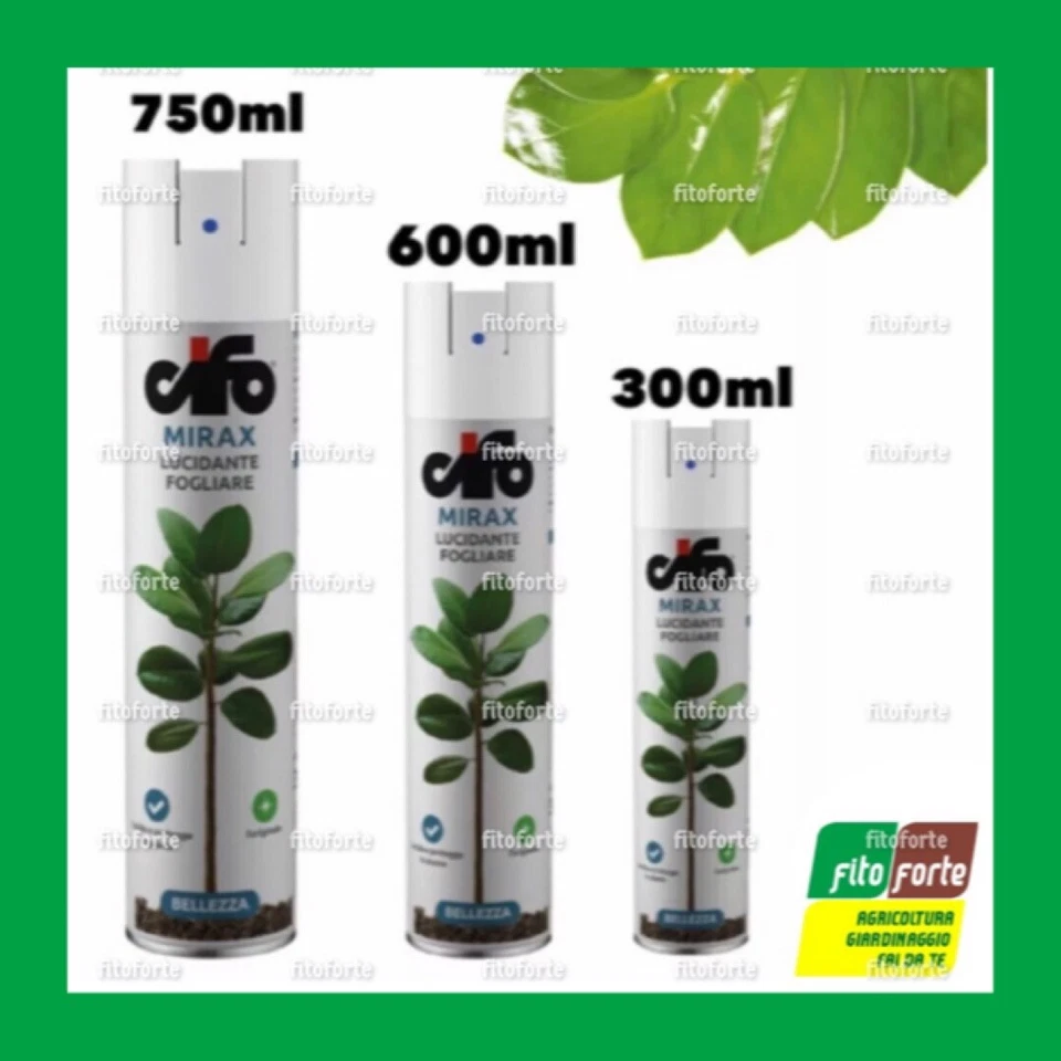 LUCIDANTE FOGLIARE CIFO MIRAX 3 FORMATI SPRAY LUCIDA FOGLIE E PROTEGGE LE PIANTE