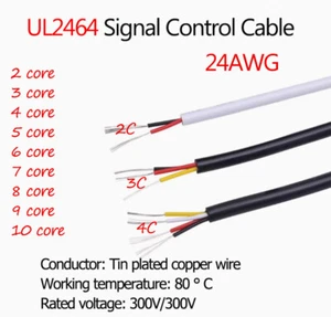 UL2464 Multi-Core Power Wire 24AWG Signal Control Cable 2/3/4/5/6/7/8/9/10 Cores - Bild 1 von 6