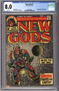 New Gods #1 ~ CGC 8.0 ~ 1st App. of Orion, High-Father, & Kalibak - Picture 1 of 2