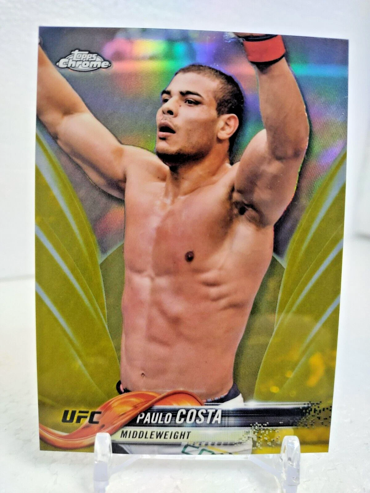 PAULO COSTA #/50 GOLD Refractor 2018 Topps Chrome UFC MMA #49 Brazil SuperStar