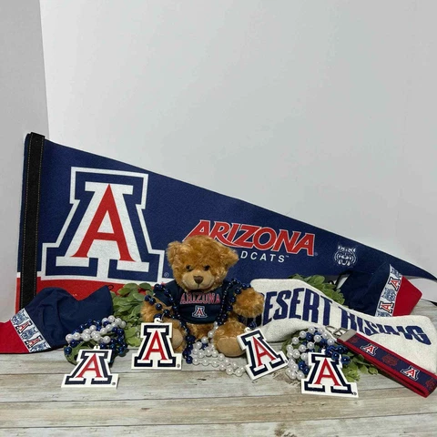 University of Arizona Wildcats Fan Pack Bear Beads Pennant Wristlet Mask Tucson Cover