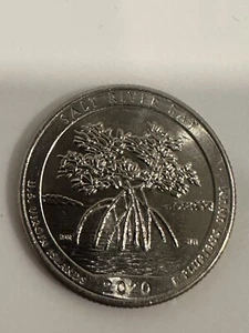2020 D SALT RIVER BAY QUARTER CIRCULATED **FREE SHIPPING** - Picture 1 of 2