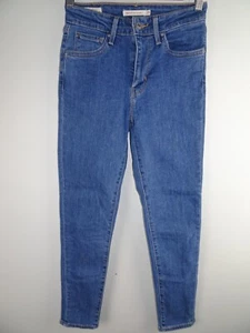 LEVI'S 721 Womens Jeans High Rise SKINNY Blue Denim SIZE W25 L26 UK 6 - LEVI - Picture 1 of 14