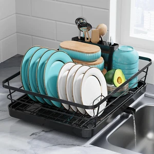 Dish Drying Rack - Stainless Steel Dish Rack with Drainboard for Kitchen Counter - Picture 1 of 12