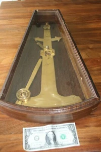 Estuche de vidrio medidor de ángulo de barco vintage clinómetro de latón - Imagen 1 de 6