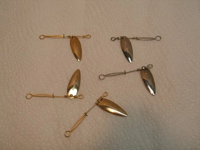 5 hilanderos Hildebrandt de colección delgados de una sola hoja 1 3/16" níquel dorado hechos en EE. UU. Foto 1 de 4