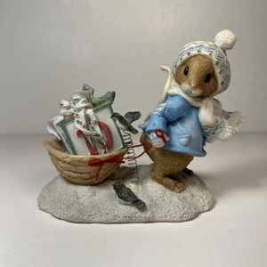 Enesco 1996 Mouse Tales Figurine I'll Be Home For Christmas Priscilla Hillman - Picture 1 of 14
