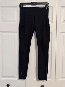 Lululemon Fast Free schwarze Damenleggings mit hoher Taille Größe 8 - Bild 1 von 4