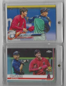 Shohei Ohtani 2019 Topps Chrome #1 Photo Image Variation SP mit Ichiro 2 Karten Set - Bild 1 von 3