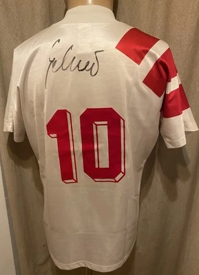 FC Bayern München  Adidas Auswärts Trikot 1991/92 + Nr.10 + Signiert Gr.S- M Neu - Bild 1 von 4