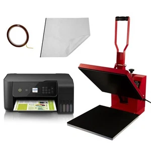 Transferpers Hittepers 38 cm x 38cm + Sublimatie Printer - tot 250°C - Incl. - Afbeelding 1 van 9