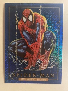 2024 SPIDER-MAN UPPER DECK MARVEL '92 MASTERPIECES PLATINUM #87 BLUE TRAXX!! - Bild 1 von 3