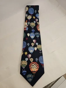 Hilditch & Key Tie - Pure Silk Hot Air Balloon Design 9.75cm Wide VGC - Picture 1 of 4
