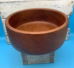 Vintage Luca's Gourmet Gifts Wooden Salad Bowl, Thailand, 9.5x4" - Picture 1 of 8