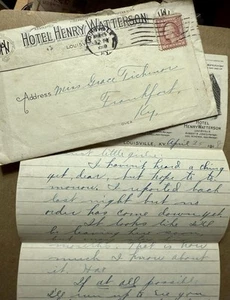 1918 WWI Letter Camp Taylor Jacob B Walters 326th Field Artillery Louisville KY - Picture 1 of 6