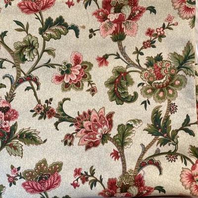 WAVERLY Garden Room Heirloom Chintz Tablecloth 60” x 102” Rectangle Floral Lotus - Image 1 of 4