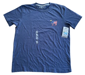 GOAT USA Freedom T-Shirt Tee Boys Youth XL Navy Flag NWT - Picture 1 of 7