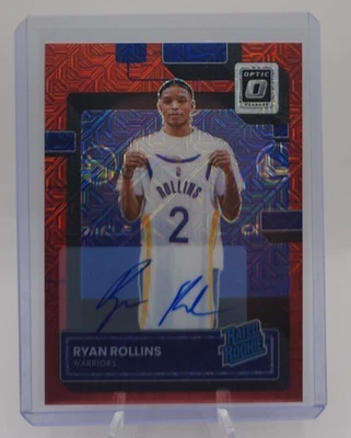 2022–23 Donruss Choice Райан Роллинз с рейтингом дебютант красный выбор призма с автографом No211 RC - Изображение 1 из 2