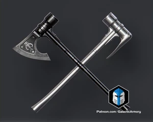 Mandalorian Melee Weapons (Axe & Hammer) - Galactic Armory - DIY - Painted - Picture 1 of 2