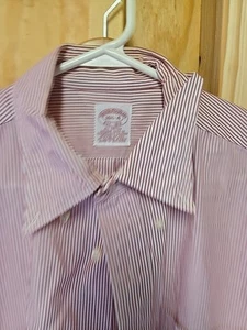 Brooks Brothers Red Striped Long Sleeve Button Up Dress Shirt 16 1/2-4 - Picture 1 of 6
