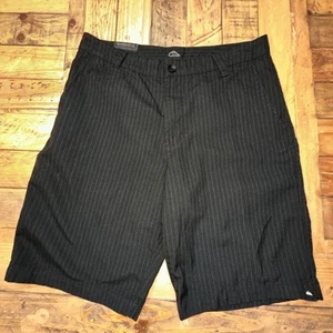 Vintage Quicksilver Shorts Herren 34W Taille Schwarz Y2K Gestreift Taschen - Bild 1 von 8