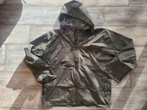 VanHeusen Sport Para Hombres L Grande Cortavientos Chaqueta de Lluvia Capucha Oculta Cremallera Completa Verde - Imagen 1 de 2