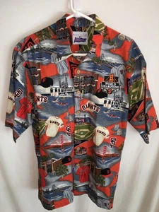 CAMISA HAWAIANA PARA HOMBRE REYN SAN FRANCISCO GIGANTES SERIE MUNDIAL 2014 MLB TALLA L 48" - Imagen 1 de 5
