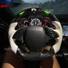 Real Carbon Fiber LED Flat Steering Wheel For 2014-2019 Chevrolet Corvette C7