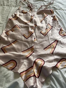 NUEVO CON ETIQUETAS MAMELUCO ÍNTIMO MULTICOLOR ESTAMPADO GEOMÉTRICO VICTORIA'S SECRET TALLA XS - Imagen 1 de 8